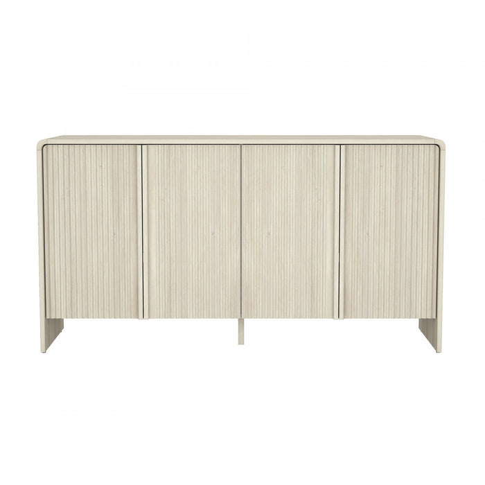 Novara Contemporary 60\" Sideboard in Whitewashed Oak (4-Door)