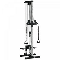 Soozier Wall Mount Cable Station With 15 Positions Adjustable Dual Pulleys