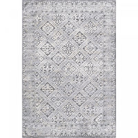 Darius Vintage Grey Diamond Area Rug - 6'7