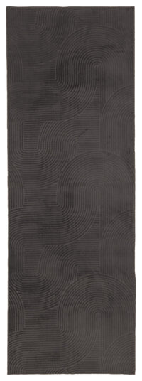Elion Contemporary Charcoal Washable Rug 2'8