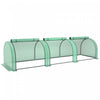 Outsunny Mini Tunnel Greenhouse With Pe Cover Garden Green Grow Shed, Green