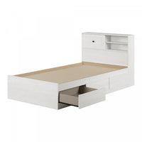 Hazen Mates Bed With 3 Drawers And Headboard Set White Pine - South Shore Twin Bed