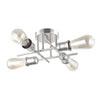 Dainolite Nebraska 4 Light Flush Mount Burnished Chrome Finish Lamp