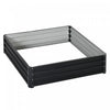 Outsunny 4' X 4' X 1' Raised Garden Bed Galvanized Steel Planter Box For Vegetables, Flowers, Herbs, Grey