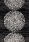 Florence Black Grey White Tree Ring Design Rug, 7'9\" x 10'6\" Indoor Area Rug