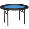Soozier 47\" Foldable Poker Table 8 Player Blackjack Game Table, Black