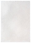 Velvet Cream Circles Washable Shag Area Rug 5'x7' Indoor Area Rug