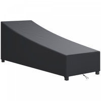 Outsunny Waterproof Patio Lounge Chair Cover, 420D Fabric, Black
