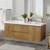 Ethan 59.3-Inch Double Sink Bathroom Vanity with Soft-Close Storage,Wood