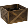 HOMCOM 24\" Wooden Christmas Tree Collar Box Dark Distressed Wood Finish