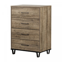 Arlen 4-drawer Chest - Weathered Oak 