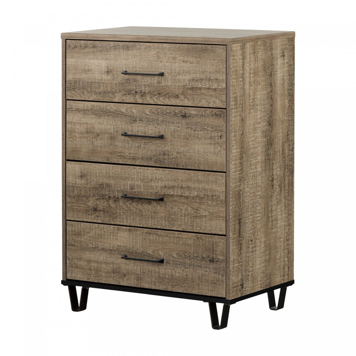 Arlen 4-drawer Chest - Weathered Oak 