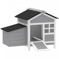 PawHut Wooden Chicken Coop Outdoor, Hen House Outdoor Backyard Poultry Cage with Nesting Box, Pull-out Metal Tray, for 1-2 Chickens, 36