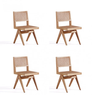 Hamlet Industry Chic Wood Dining Chair in Natural - Set of 4