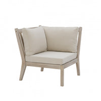 Teagon Outdoor Corner Patio Chair Patio - Natural Beige