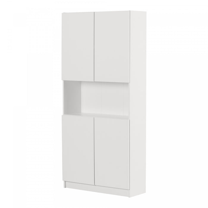 Liora 4-door Bookcase With Open Storage - Pure White 