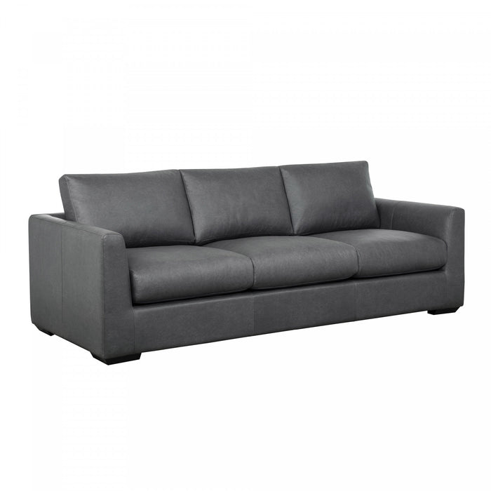 Cleo Contemporary 96\" Upholstered Sofa in Pewter