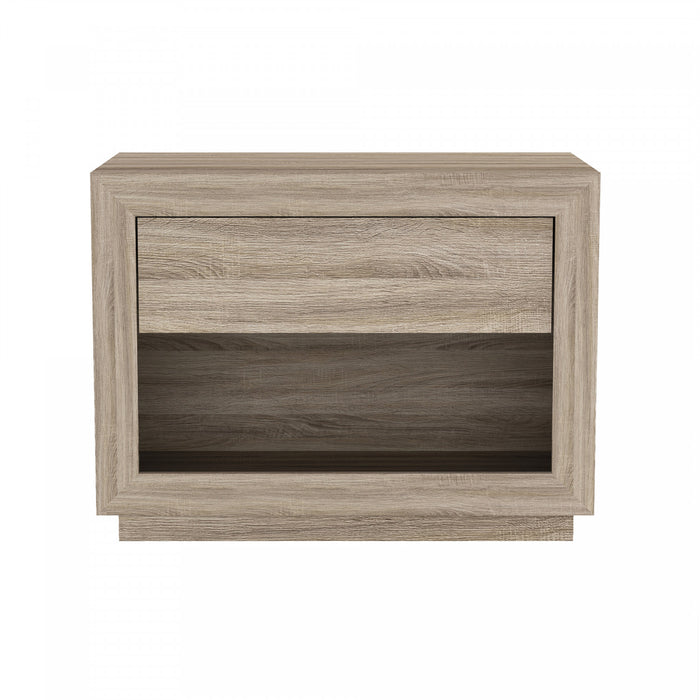 Soren Contemporary 32\" Nightstand in Natural Oak (1-Drawer)