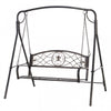 Outsunny 2 Seater Porch Swing Chair, Outdoor Swing Seat For Garden, Black