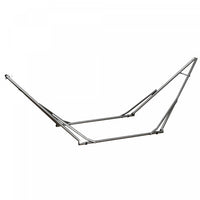 Outsunny 2-in-1 Steel Hammock Stand, Foldable Hammock Net Stand, Black