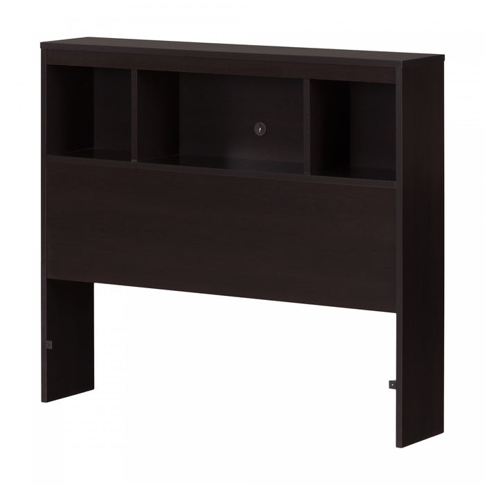 Spark Bookcase Headboard With Storage - Chocolate 