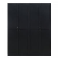 Hopkins Modern 2-Piece Wardrobe Closet in Black Armoire 