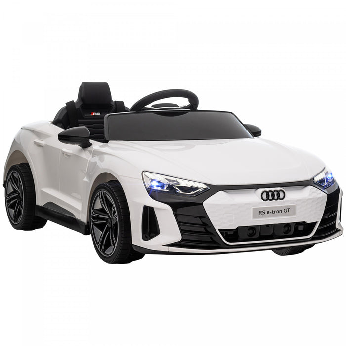 Aosom Electric Powered Ride-On Car With Remote Control, 12v 3.1 Mph Kids Ride-on Toy For Boys And Girls With Suspension System, Horn Honking, Music, Lights, White