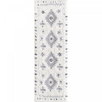 Lola Diamond Grey Shag Area Rug - 2'7