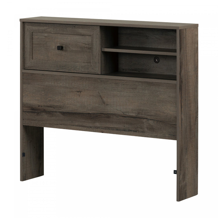 Hazen Bookcase Headboard - Fall Oak