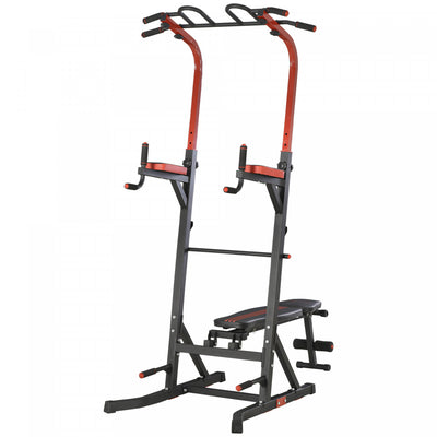 Soozier Power Tower Pull Up Bar Station For Home Gym Training Workout Equipment With Sit Up Bench|Station De Musculation Soozier Tour D'equipement D'entrainement De Gymnastique A Domicile Avec Banc