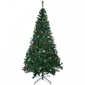 Homcom 7ft Artificial Christmas Tree With Decoration Ornament