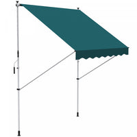 Outsunny 6.6'x5' Manual Retractable Patio Awning Window Door Sun Shade Deck Canopy Shelter Water Res