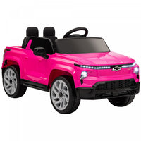 Qaba 12v Electric Car For Kids, Chevrolet Silverado Ev Rst Licensed Battery Powered Ride-On Kids Car