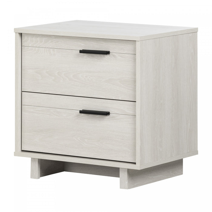 Fynn 2-Drawer Nightstand - End Table with Storage Winter Oak - South Shore