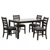 Winfield 5-Piece Solid Wood Dining Set with Ladder Back Chairs (Seats 4-6)
