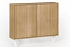 Nordika Slim 2-Door Storage Cabinet - Golden Maple