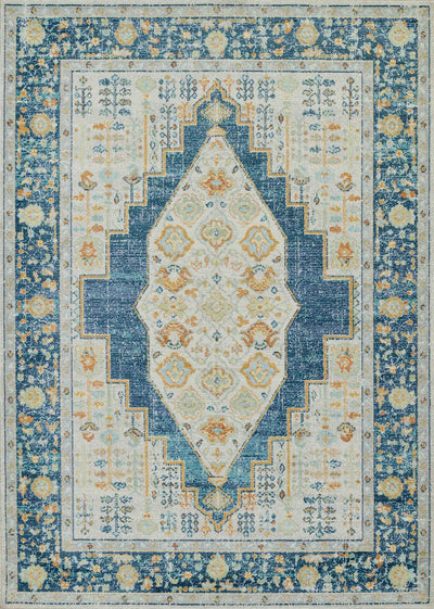 Kinsley Traditional 7'10" x 10'6" Area Rug in Blue Indoor Area Rug | Tapis Traditionnel Kinsley 7'10" x 10'6" en Bleu