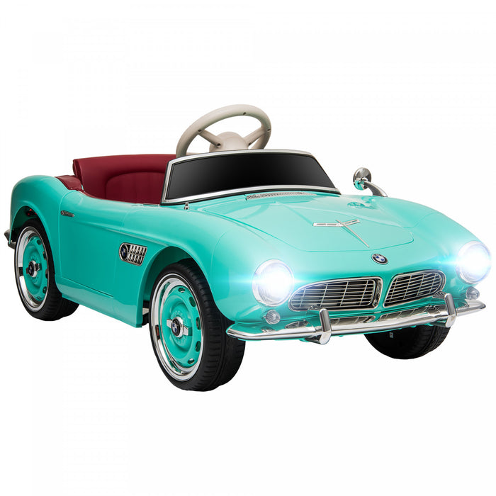 Aosom 12v Electric Powered Ride-On Car For Kids With Remote Control, Battery Powered Electric Vehicle With Easy Transport, Lights, Mp3, Suspension System, Green
