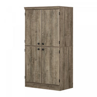 Morgan 4-door Storage Cabinet - Weathered Oak 