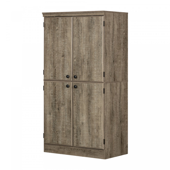 Morgan 4-door Storage Cabinet - Weathered Oak 