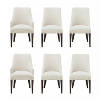 Beever Modern 6-Piece Dining Chair Set in Cream 