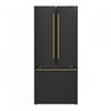 Forno Espresso Gallipoli 30-inch French Door Black Refrigerator, 17.5 cu.ft. - FFFFD1974-31BLK