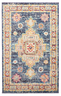 Lotus Navy Rug 5'0