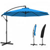 Outsunny 10ft Patio Umbrella, Garden Hanging Parasol With Crank, Blue