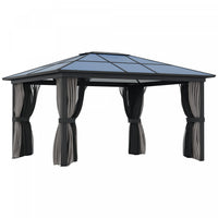 Outsunny 12' x 15' Hardtop Gazebo with Polycarbonate Roof, Aluminum Frame
