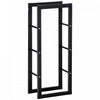 Homcom Firewood Rack Log Holder Fireplace Storage Rack With Handles And 220 Lbs. Weight Capacity, 15.7\" X 9.8\" X 39.4\", Black