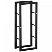 Homcom Firewood Rack Log Holder Fireplace Storage Rack With Handles And 220 Lbs. Weight Capacity, 15