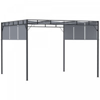 Outsunny 10' X 10' Retractable Pergola Canopy With Steel Frame, Outdoor Patio Gazebo For garden, law
