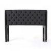 Hansen Upholstered Wingback Headboard With Button Tufting,king Size,black