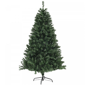Homcom 6ft Artificial Christmas Tree With Auto Open, Steel Base, Green